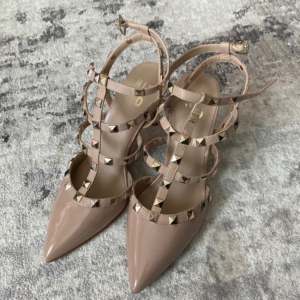 Studded Mix No. 6 heeled shoes. Size 8 1/2